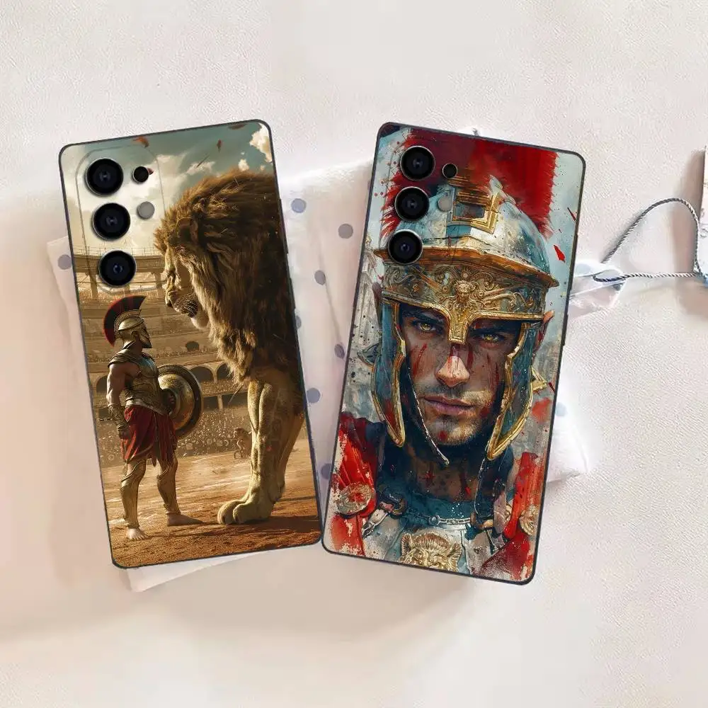 Spartan warrior Roman gladiator Phone Case For Samsung S26,25,24,21,22,21,20,10,9,8,7,6,Ultra,Plus,Fe, Lite Black Cover