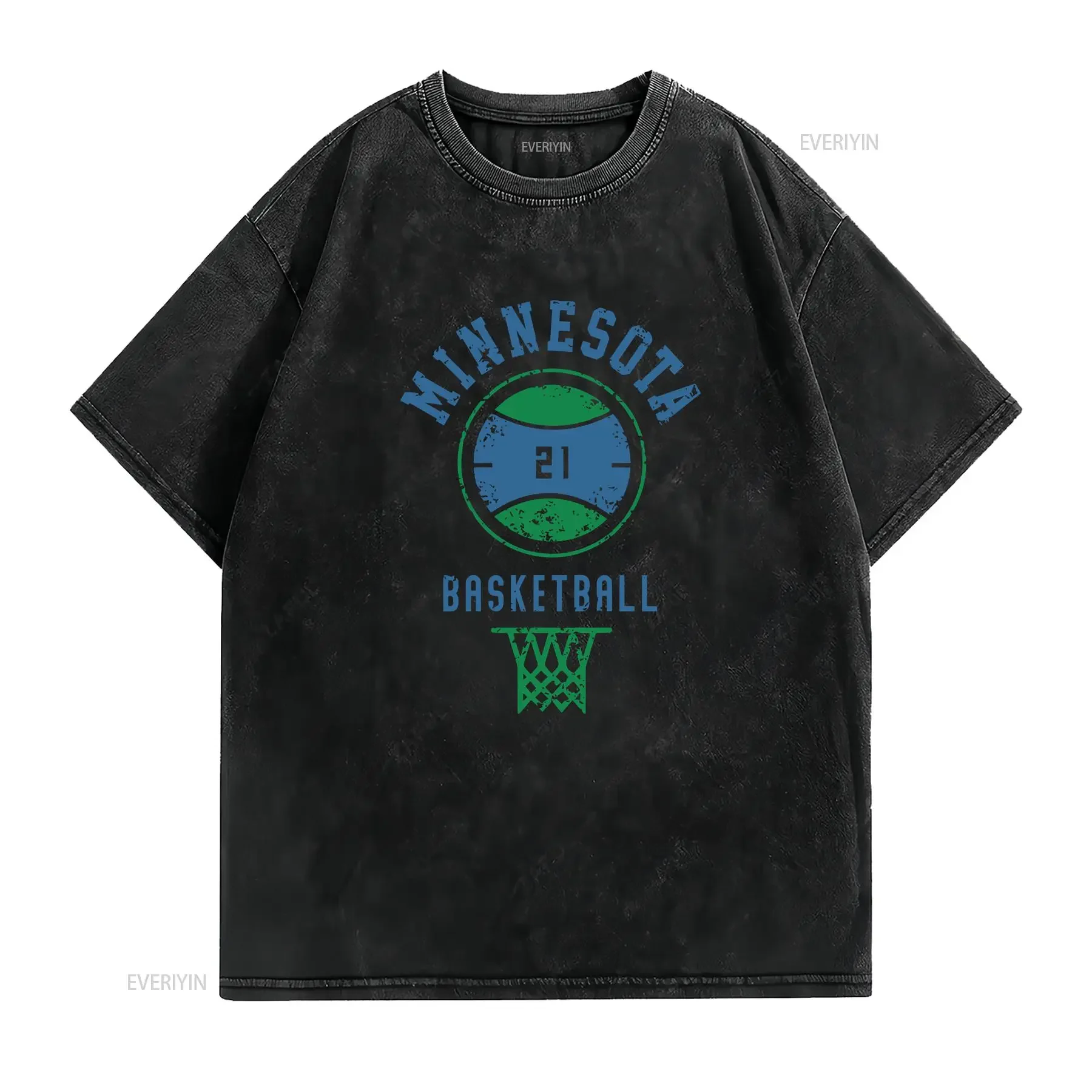 Minnesota Basketball T Shirt Vintage   vintage Washed Stylish Comfortable Slightly Soft streetwear Versatile graphic