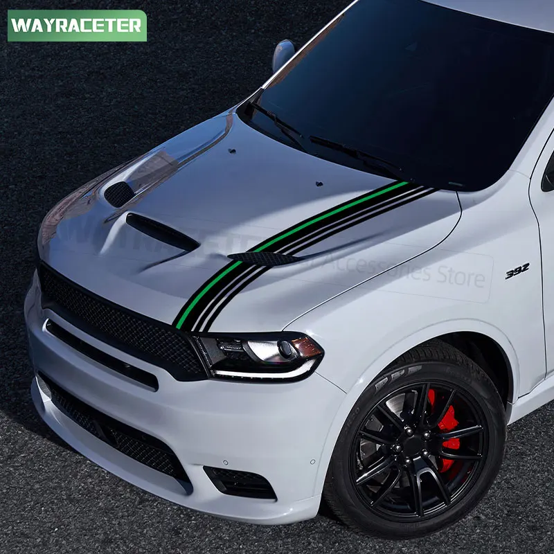 طبعة هيمي البرتقال حزمة ألياف الكربون الفينيل هود بونيه المشارب ملصق ل دودج دورانجو SRT 2020 2021 2022 2024 اكسسوارات