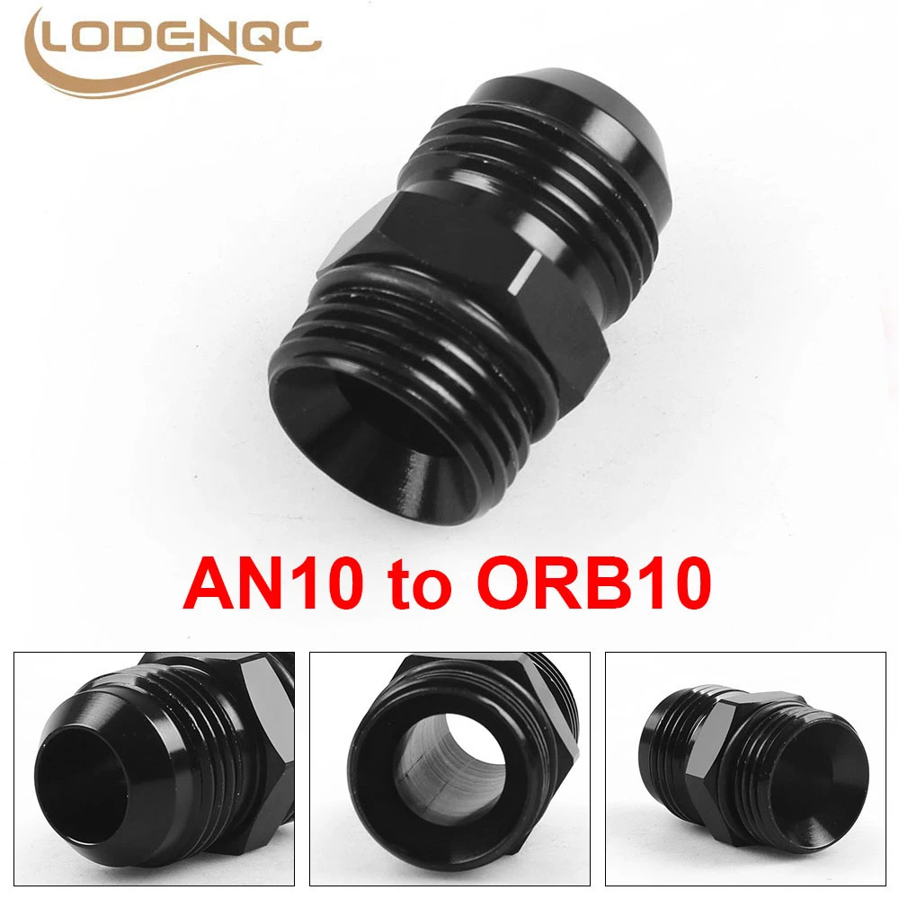 

Aluminum ORB-10 O-ring Boss AN10 10AN AN-10 To AN10 10AN AN-10 Male Adapter Fitting Black LC101905