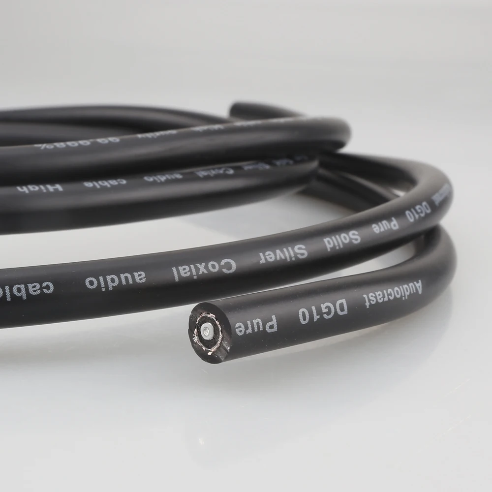 Audiocrast DG10 75ohm كابل محوري من الفضة الصلبة النقية 99.998% للاستخدام الصوتي الرقمي بنفسك كابل محوري من الفضة النقية #5