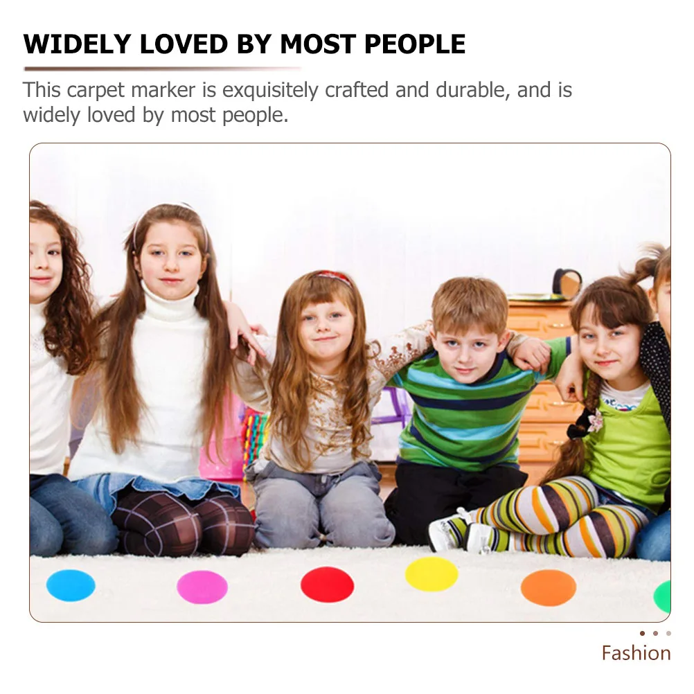 

24pcs Early Education Puzzle Stickers Classroom Carpet Colored Floor Dots Markers Preschool Round Identifiers Carpet Circles