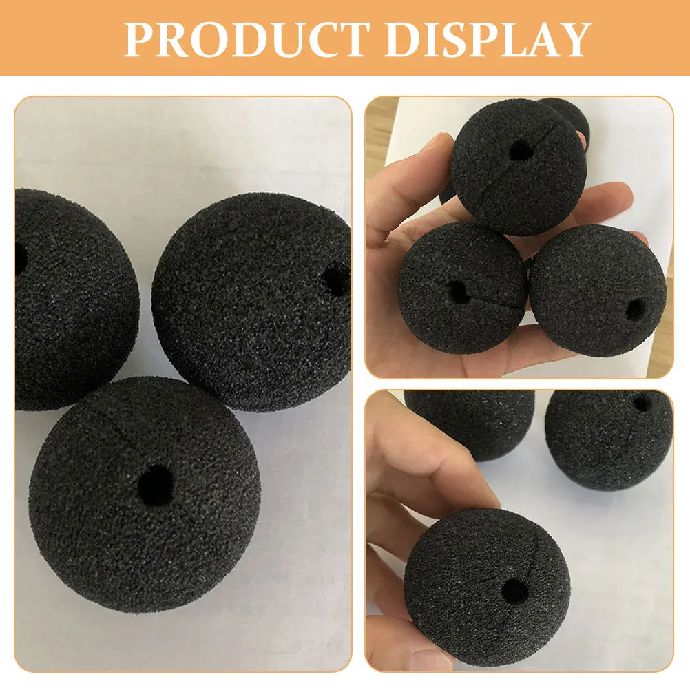 10 stks Zwarte Spons Clown Neus Voor Cosplay Halloween Kostuum Partij Prestaties Props Kids Dress Up Games Mini Circus Vervanging