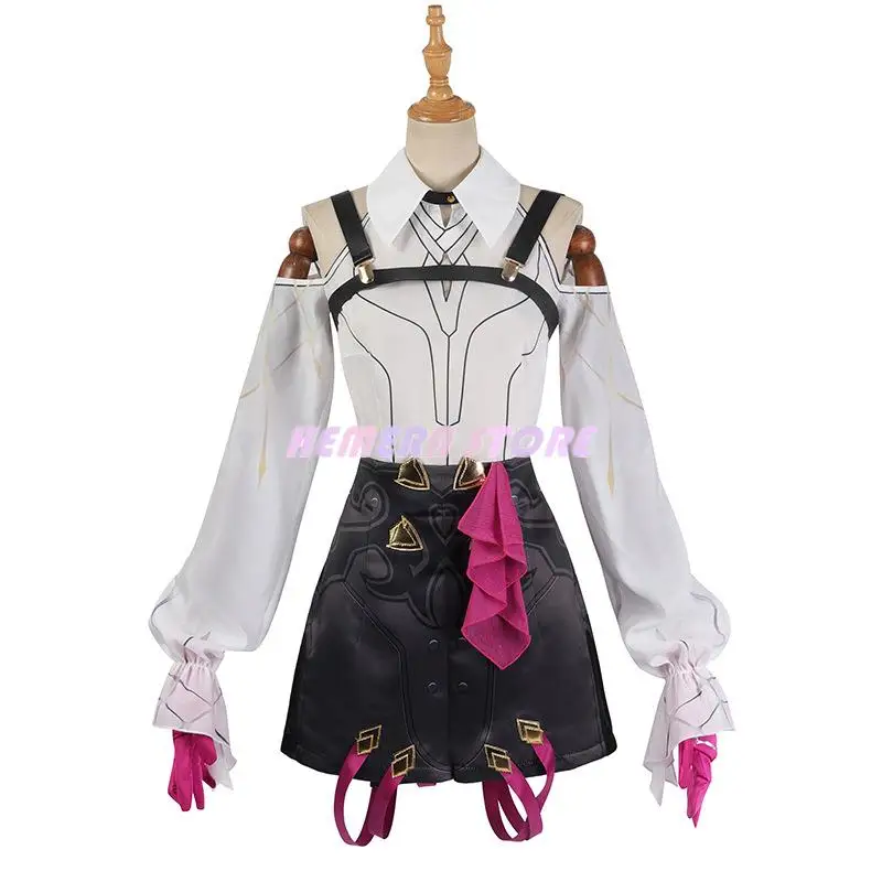 Kafka Jogo Cosplay Honkai: Star Rail Cosplay 【 S-3XL 】Peruca Mulheres Conjunto Completo Cabelo Honkai Kafka Sapatos Role Play Party Cosplay Traje