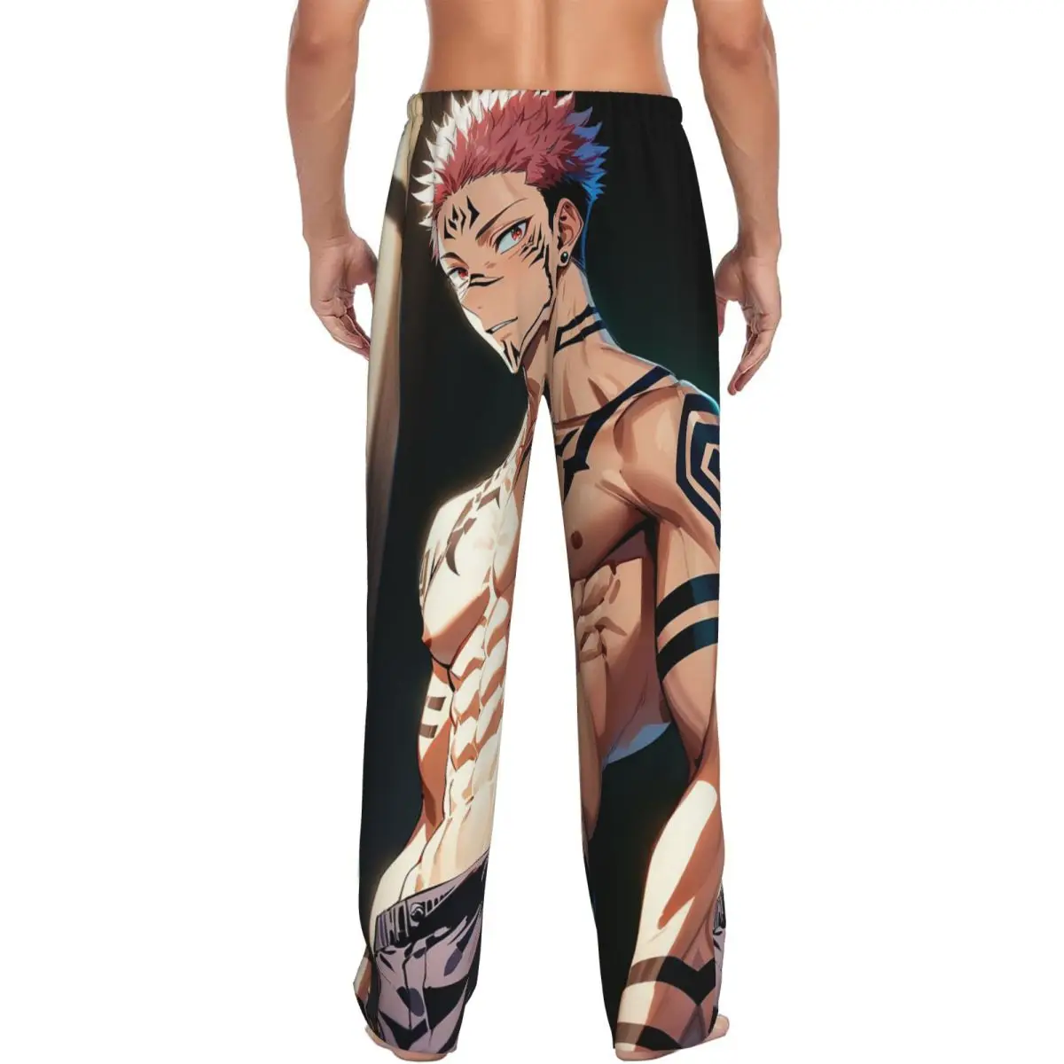 Custom Sukuna Ryomen - Jujutsu Kaisen Pajama Pants Men Sleepwear Sleep Lounge Bottoms with Pockets