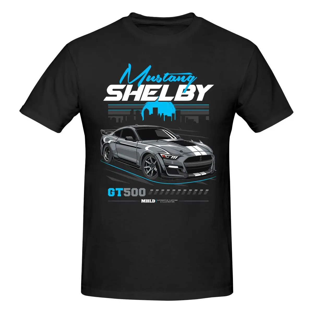 

Funny Shelby GT500 Car Drawing Men's Printed T-Shirt Unisex T shirtOversizet