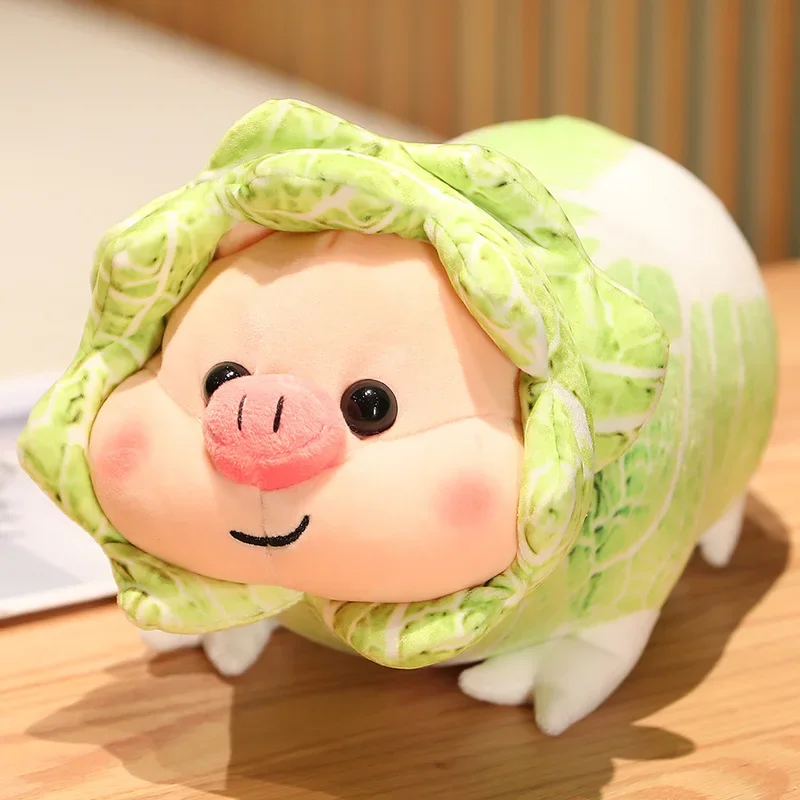 25/42cm Cute Kawaii Cabbage Pig Doll Funny Decompression Stuffed Plush Toy Doll Pillow Birthday Christmas Gift