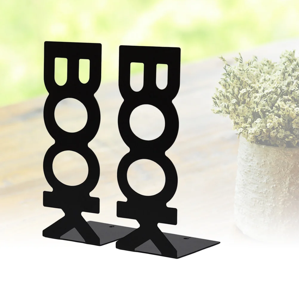 إطار معدني للكتب باللون الأسود 208 مم منظم كتب إبداعي عتيق أدوات مكتبية لغرفة الدراسة والمكتبة والقرطاسية #4