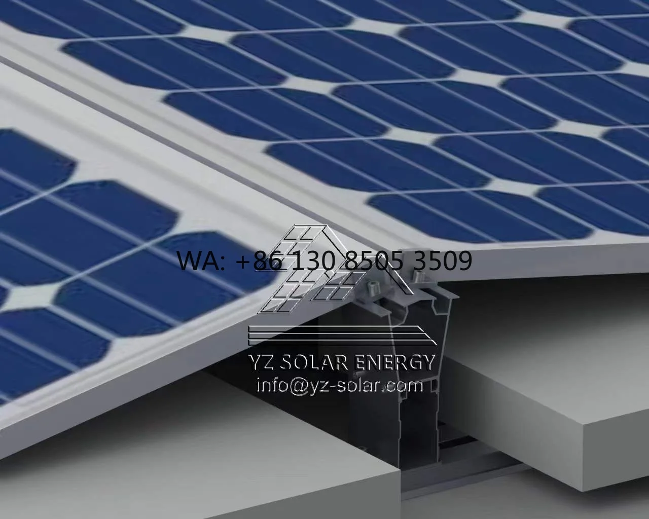 Easy Install Flat Roof Solar West East Mounting Solar Panel Bracket Of Flat Roof Solar Ballasted Roof Mounting Systems