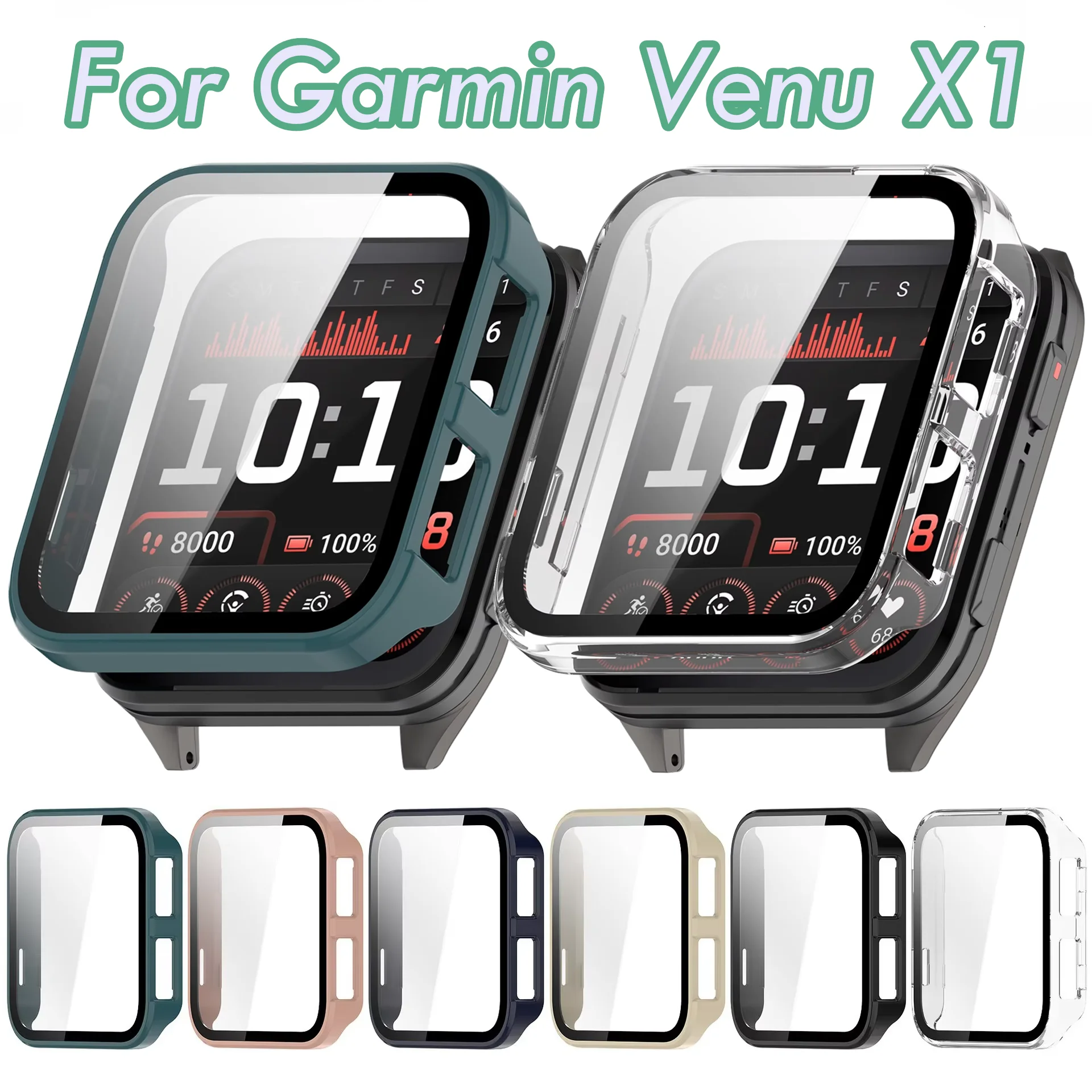�y�Z�[�����z�K���X�t�B���� + PC �P�[�X Garmin Venu X1 �I�[�����E���h�o���p�[�A���`�X�N���b�`�ی�J�o�[ + �X�N���[���v���e�N�^�[ Garmin venu x1 �p