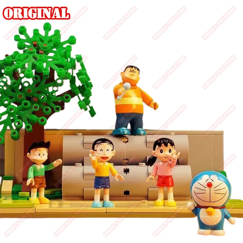 Doraemon Animation Peripheral Toys Nobita's Room Cement Pipe Space Anime Action Figure Model Collection Cool Gifts