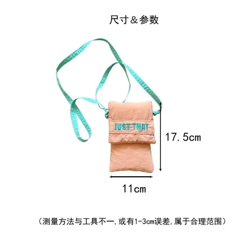 New Fashion Cute Fabric Mobile Phone Bag Niche Design One-shoulder Cross-body Mini Bag Portable Coin Purse Earphone Bag