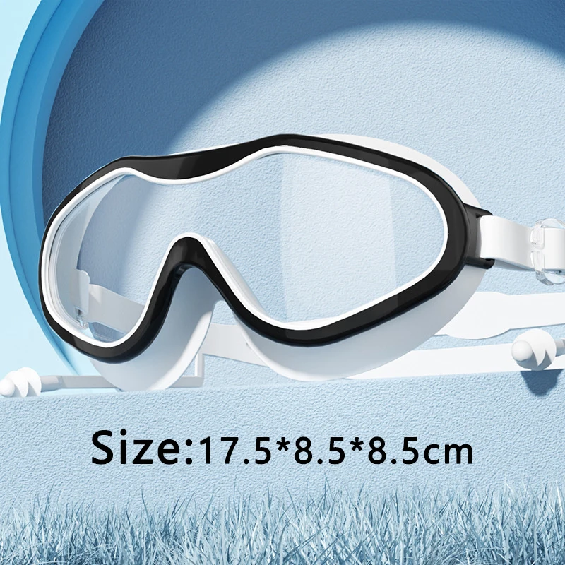 Lunettes de natation et de plongée étanches et anti-buée pour adultes, lunettes de natation en plein air, grand cadre, vue large, plongée sous-marine