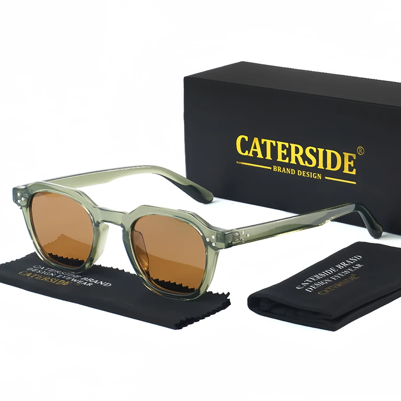 CATERSIDE Retro Polarisierte Sonnenbrille Männer Ultraleicht TR90 Rahmen Polygon Frauen Sonnenbrille Im Freien Hohe Qualität Reise Brillen – Detail 10