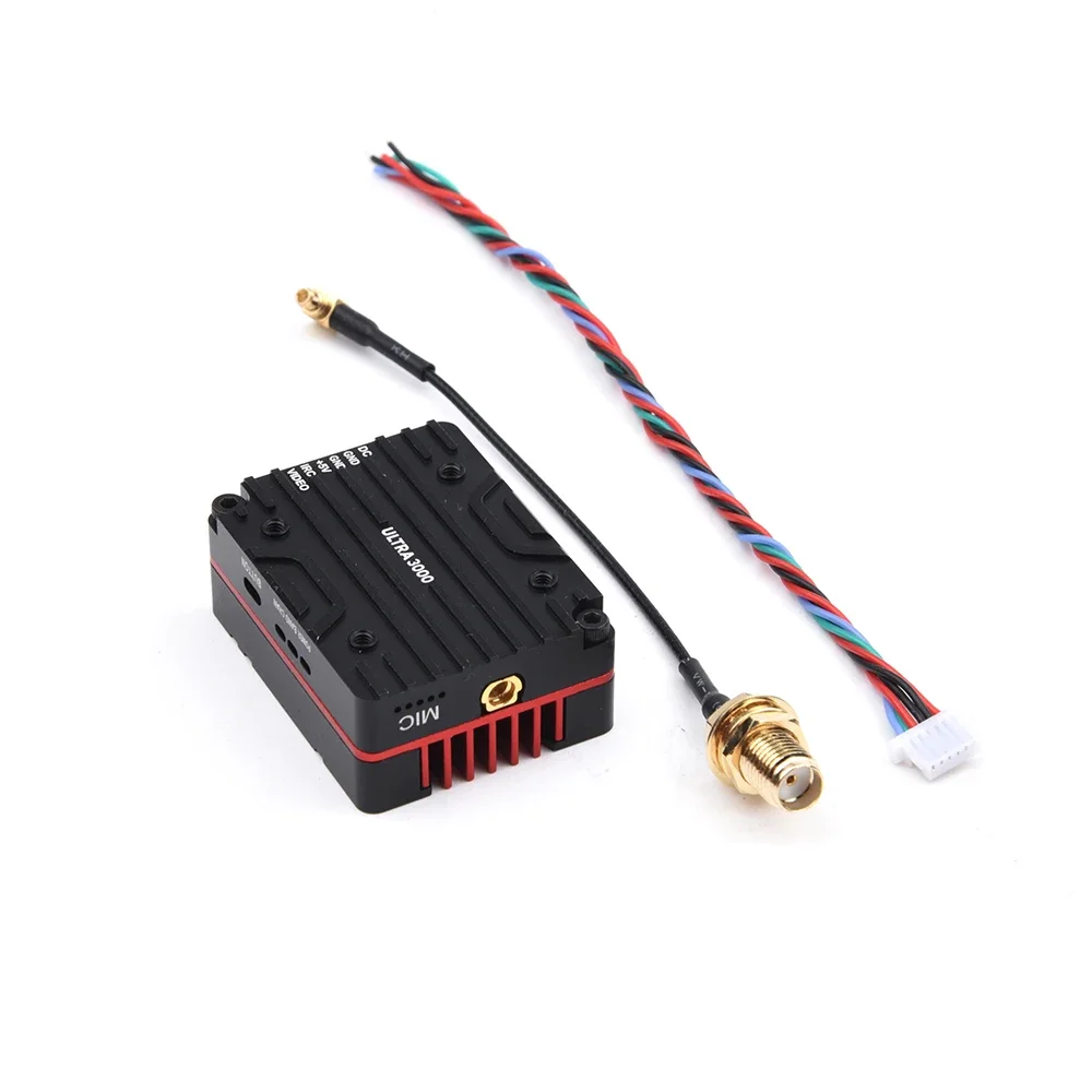 Transmisor de vídeo FPV conmutable para Dron de carreras RC, piezas de Dron de largo alcance, 4,9G-5,8G 3W VTX 25mW/400mW/800mW/1500mW/3000mW