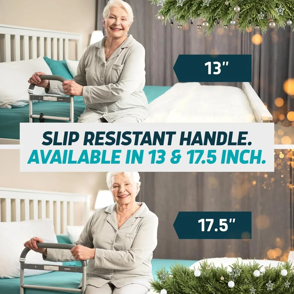 高齢者向けモーションセンサー付きベッドレール - 簡単設置、滑り止めグリップ、自立と安全をサポート