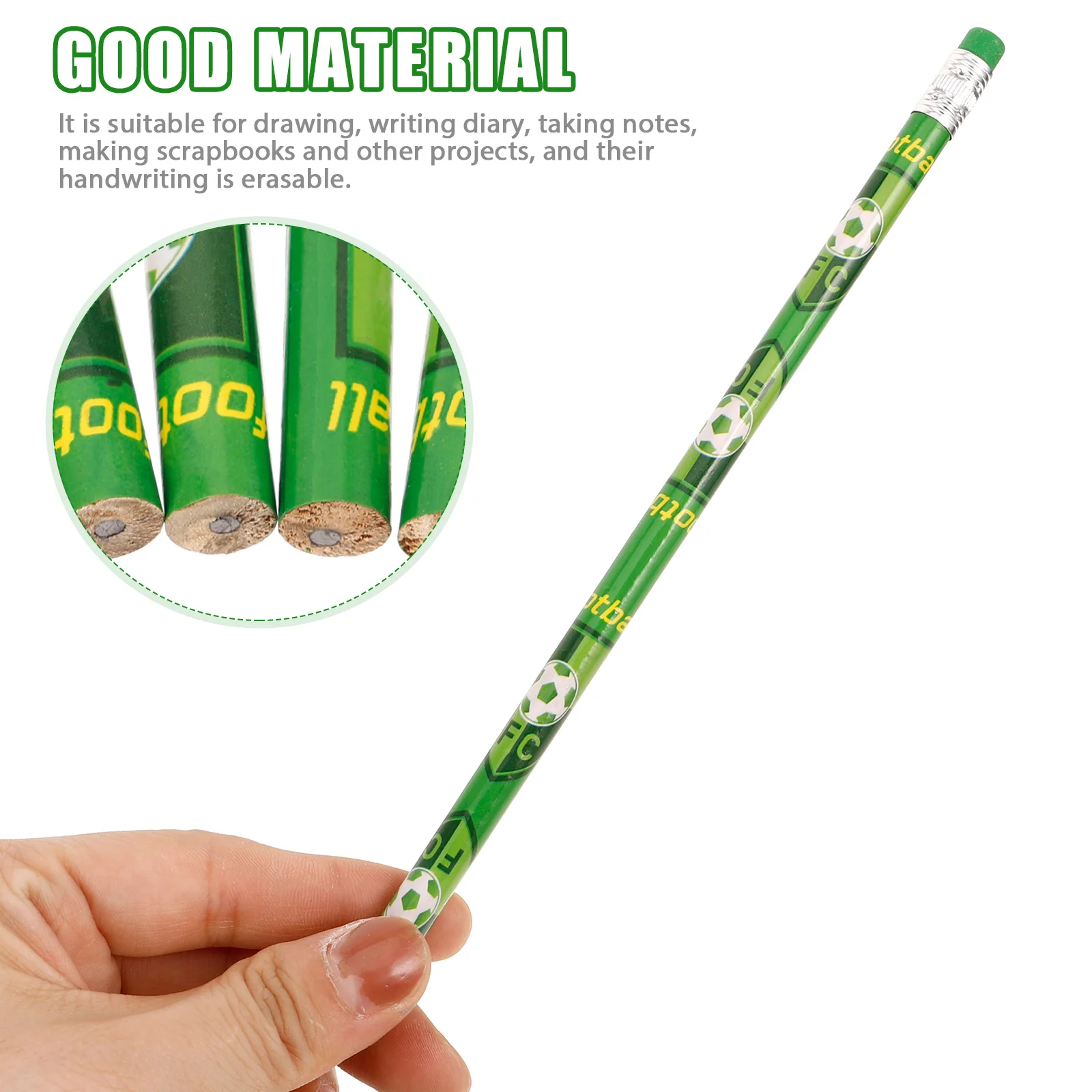 12 Pcs Baseball Football Pencil Office Pencils Soccer Basketball Wooden for Writing