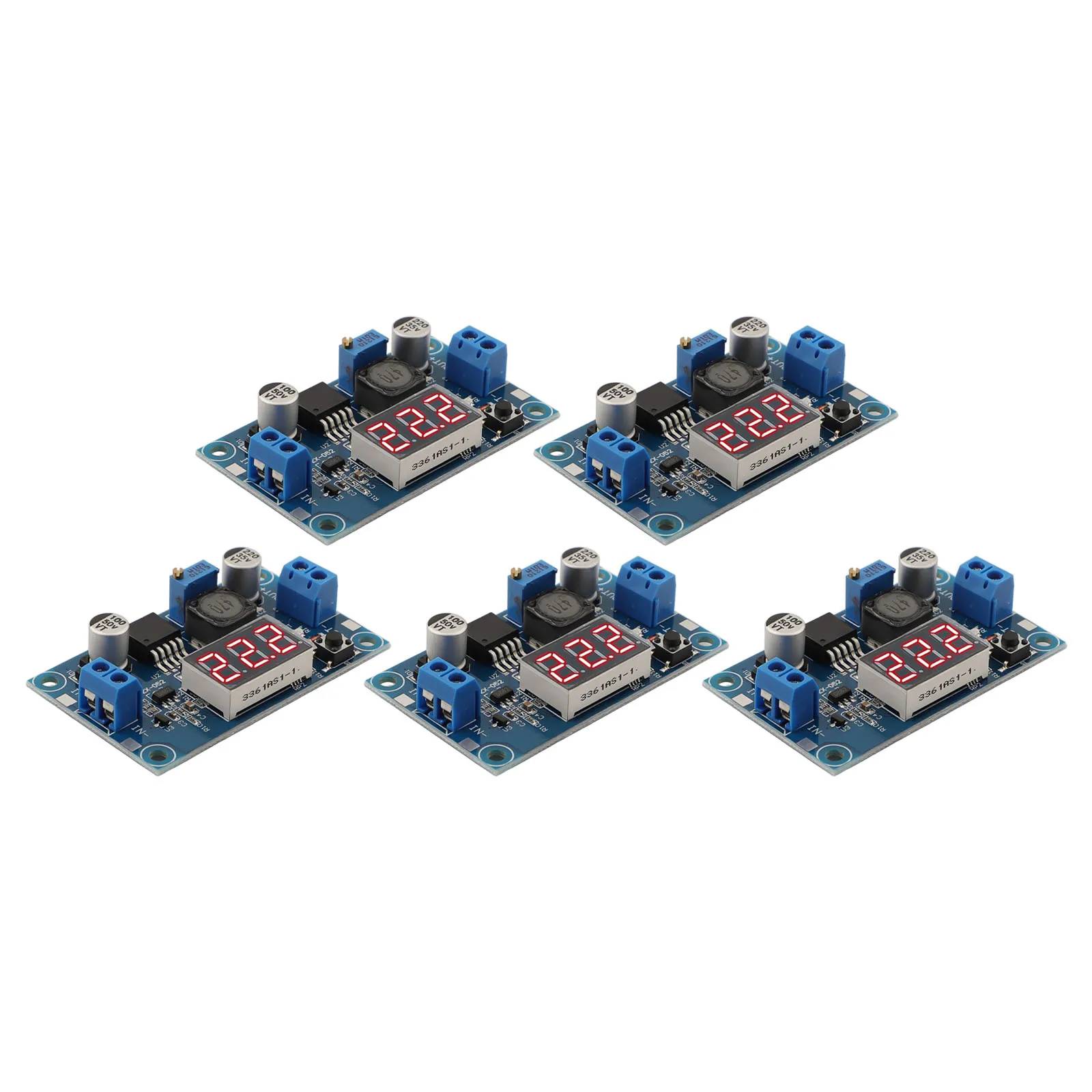 

5Pcs Step-down Power Converter Module DC 4.0~40 To 1.3-37V LED Voltmeter Power Supply Step Down Module Instrument Parts Plastic