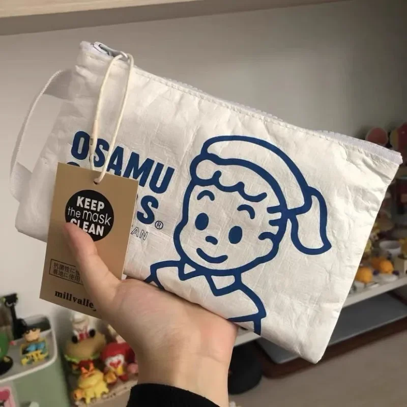 

New Kawaii Dupont Paper Makeup Bag Anime Cartoon Cute Portable Large Capacity Women Cosmetics Storage Bag Fashionable Portable