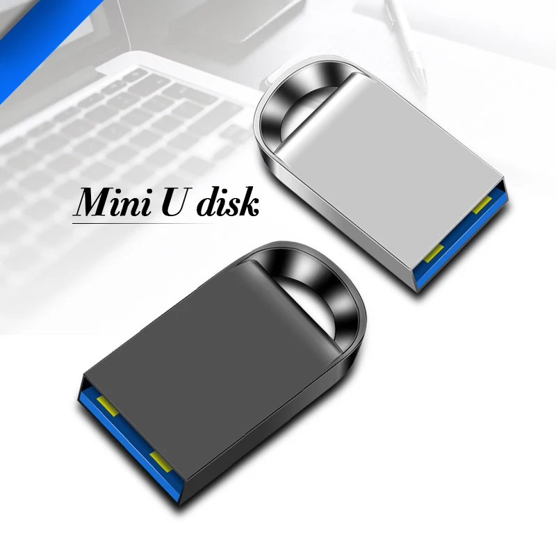Super Mini Keychain USB 2.0 Pendrive, Waterproof Metal Flash Drive 8/16/32/64/128GB Portable U Disk Memory Stick for File Transm