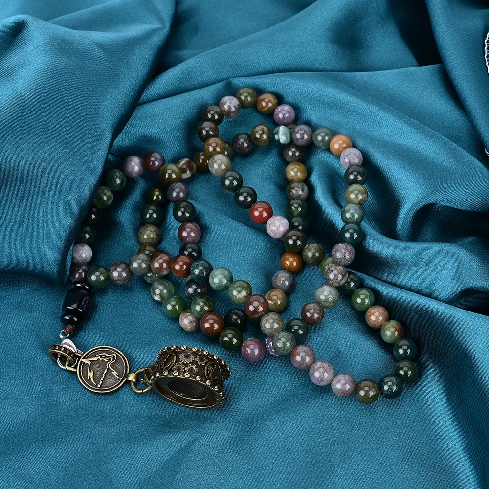 

Wolfcoolvape-кальян, аксессуары для кальяна, бронза, серебро, декоративная пряжка, высококачественные ретро-каменные бусины, деревянная цепочка