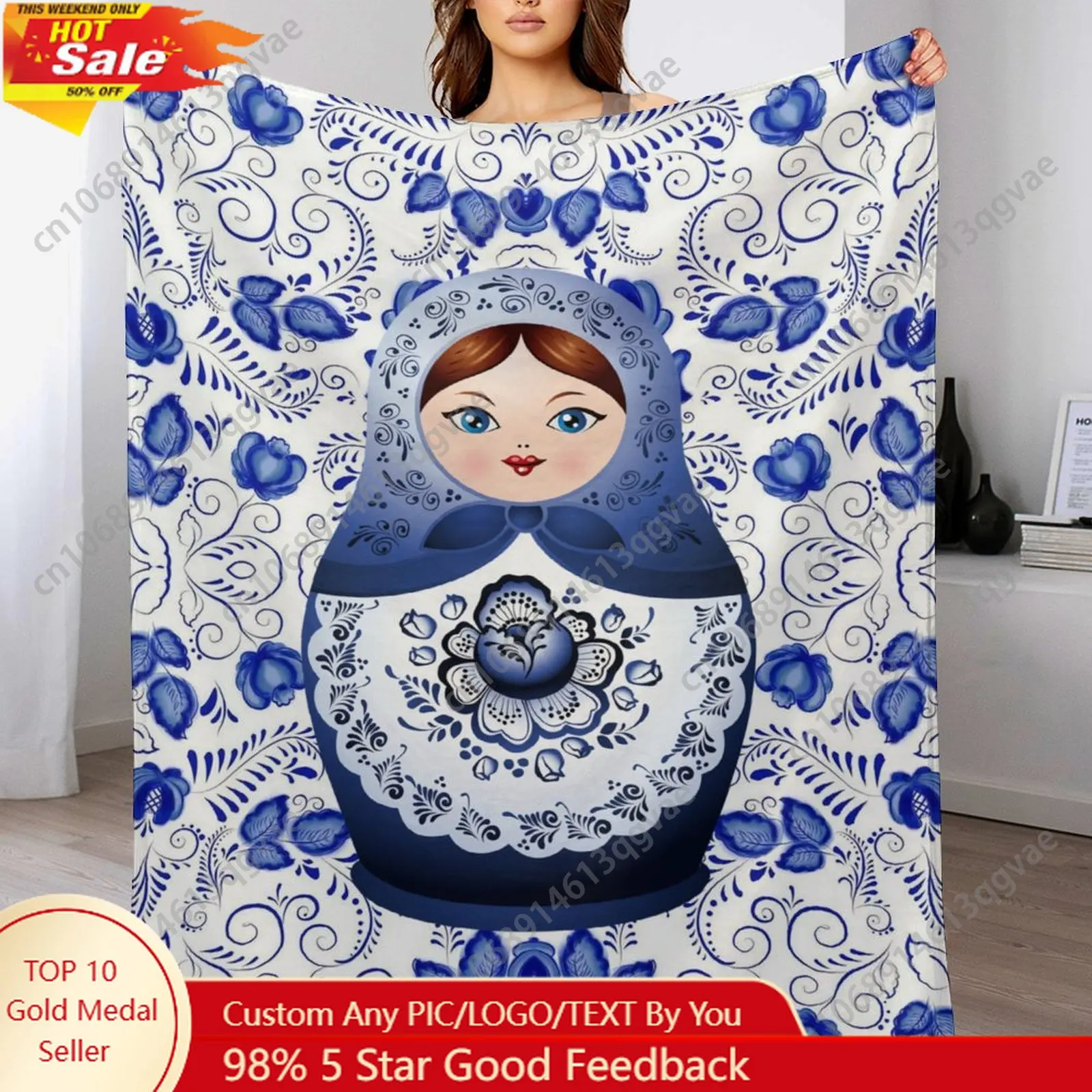 

Matryoshka Doll Russia Memory Foam Flannel Blankets Are Soft Comfortable and Warm Perfect for Winter Naps Homes Offices Travel
