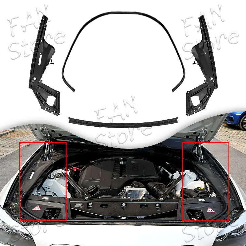 Gummistreifen für Motorraum und Frontstoßstange 2011-2013 für BMW 5er Serie F10 F18 51767019803 51767019804 51767019779 51767206521