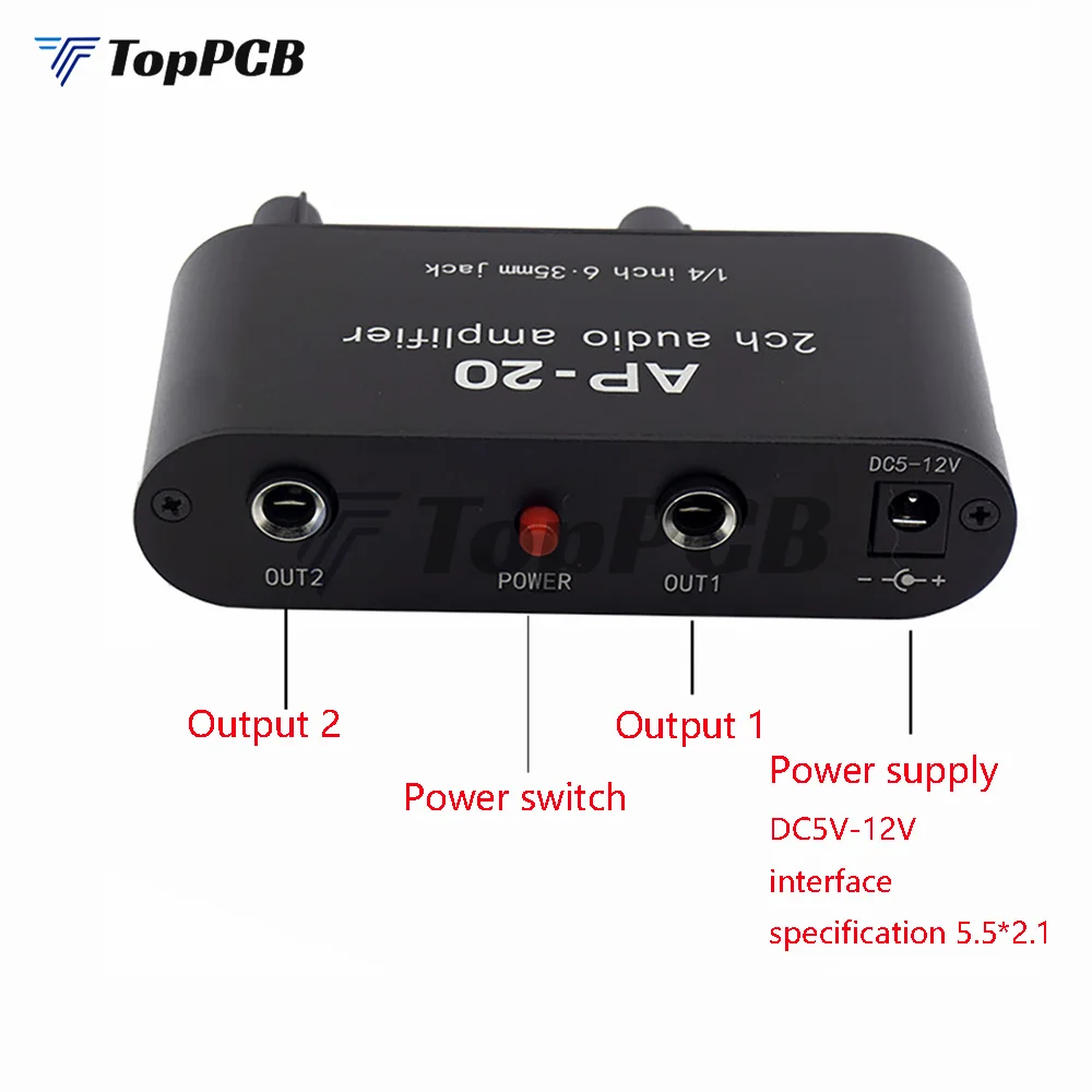 Dual Channel Audio Preamp amplifies for 1/4inch 6.35mm jack input/output Instrument Microphone Single ended Balance Input