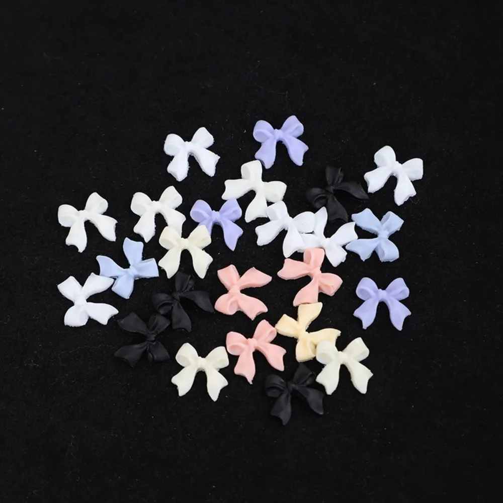 50pcs Bowknot Bowknot Nail Decoration Diy Nail Art 3D Frosted Ribbon Resin Manicure Durable Resin Resin Nail Charms