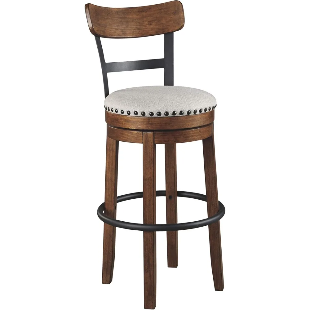 

Valebeck 30" Farmhouse Pub Height Barstool, Brown
