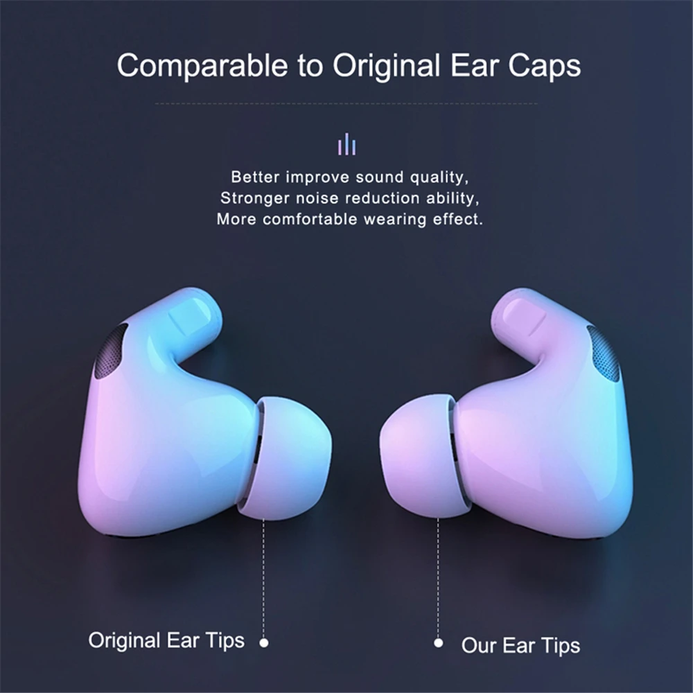 Newest Soft Silicone Earbuds Earphone Tips Earplug Cover for Apple Airpods Pro L M S Size Headphone Eartips for Airpods 3