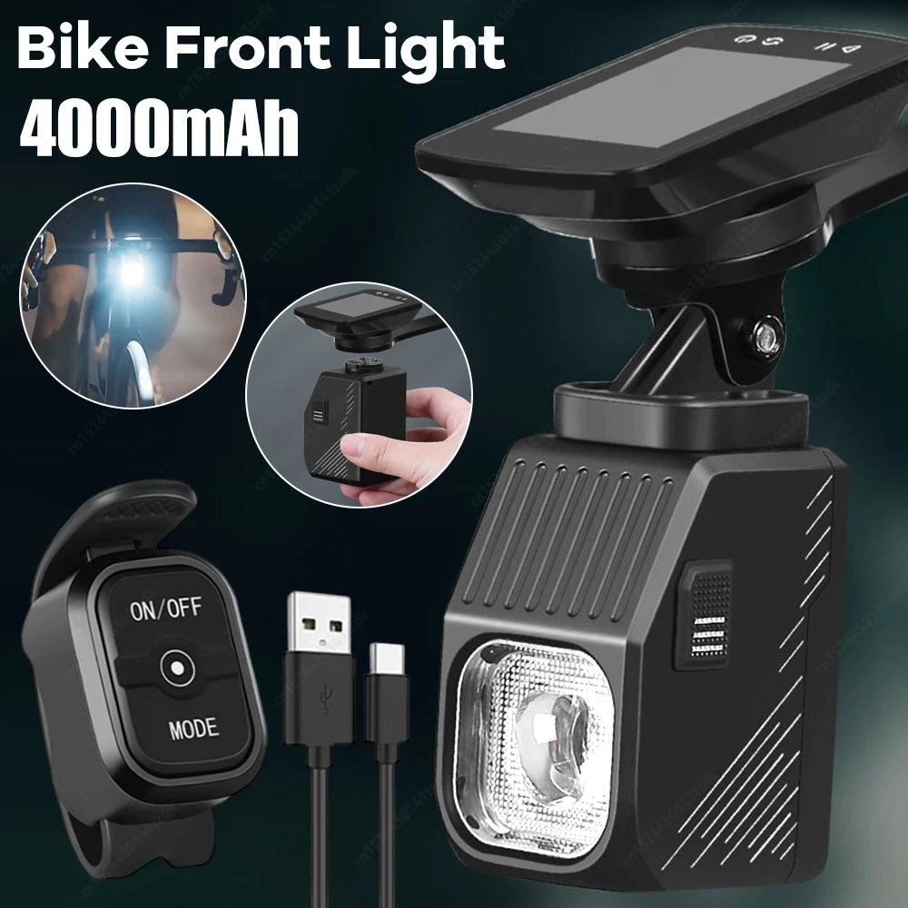 

1000 Lumens LED Bicycle Headlight Suspension Mount Wireless Control High Brightness Night Riding Safety Lights Portable Headlamp