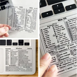 1pc/3pcs Keyboard Shortcut Stickers for Word Excel Windows MAC OS Letter Graphic Laptop Protective Sticker