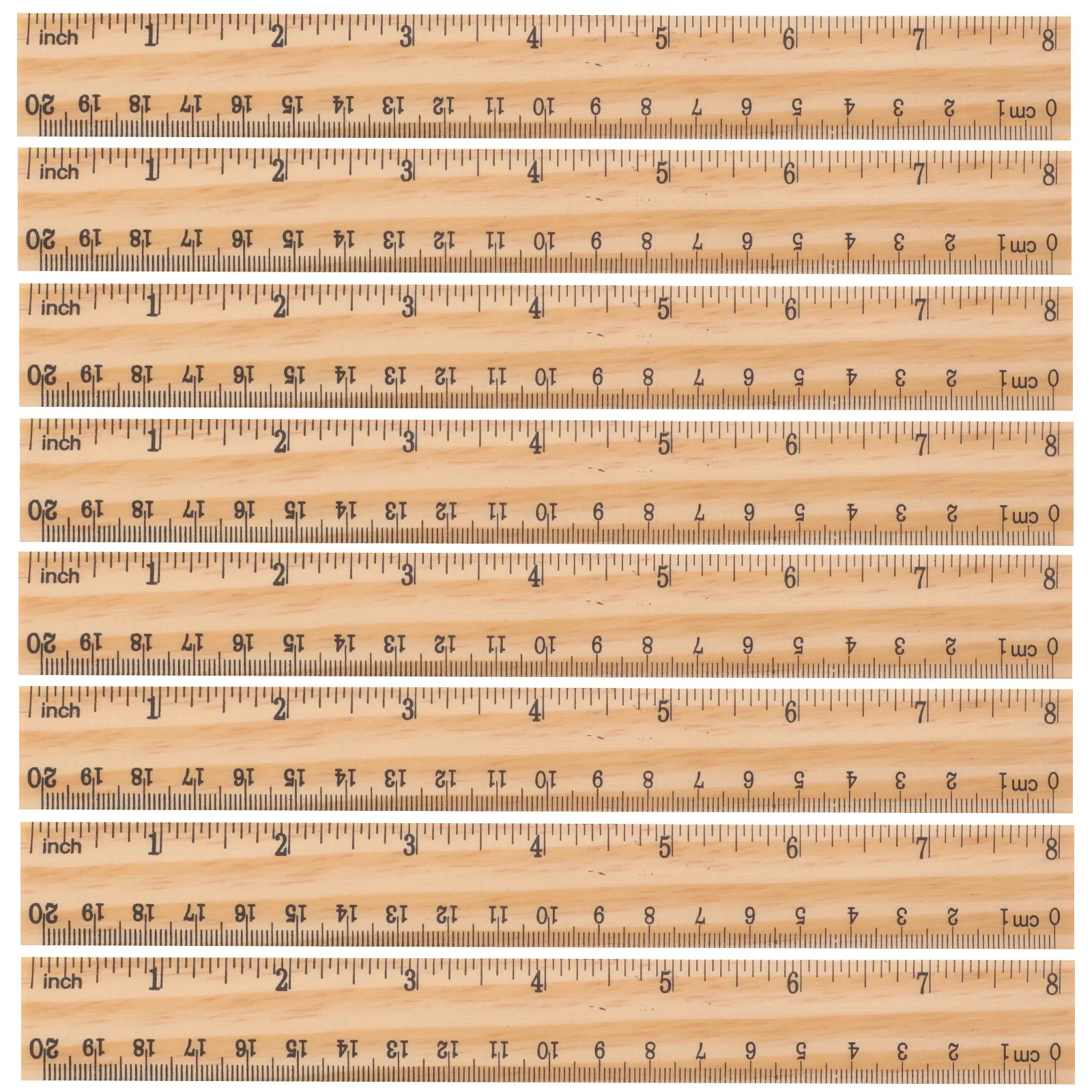 30pcs-20cm-wooden-straight-ruler-sturdy-natural-wood-measuring-tool-easy-read-scale-for-students-artists-teachers-engineers