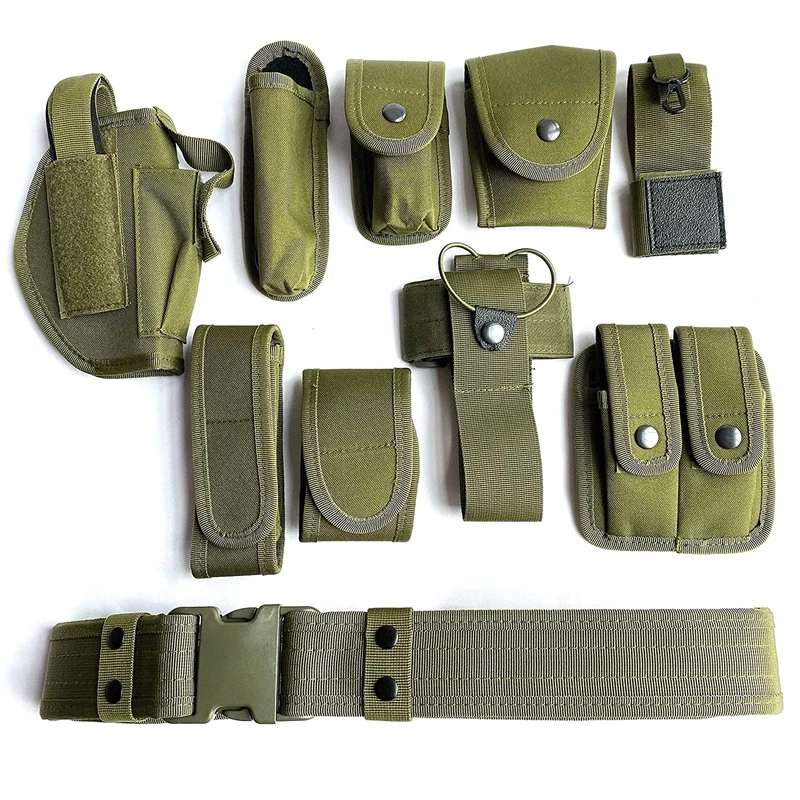 Tático Modular Equipment System, moldado Dever Belt Set, arma coldre, lanterna Pouch, Baton coldre, Colt 1911