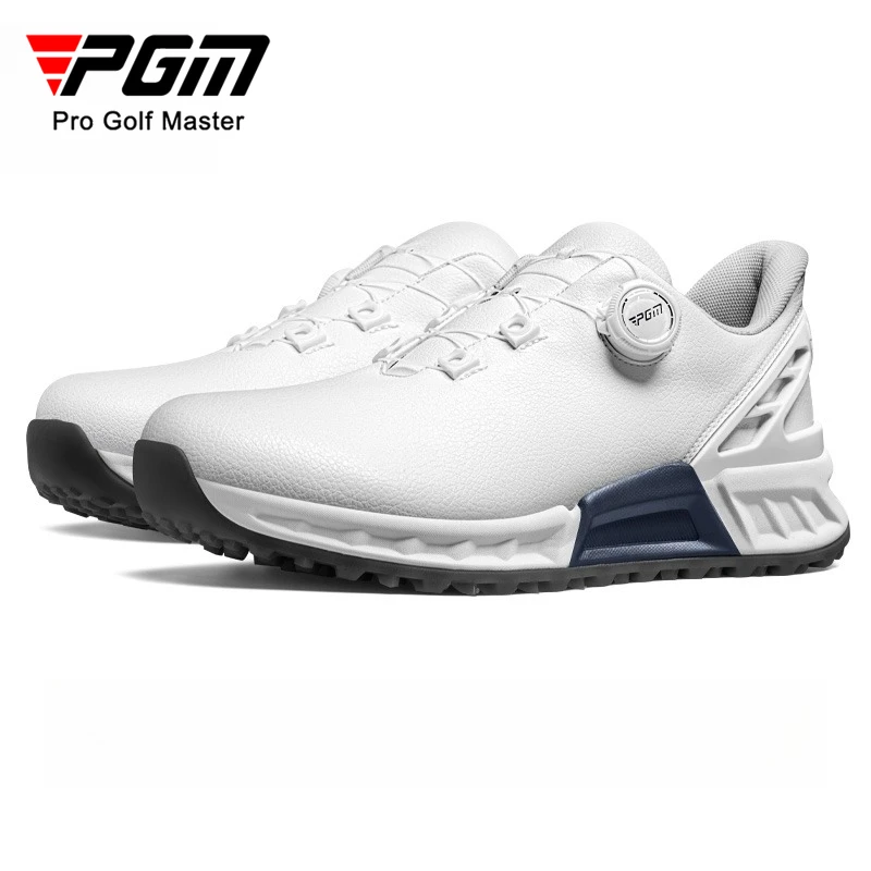 

Мужские кроссовки для гольфа PGM с амортизацией, противоскользящей подошвой и шнуровкой, водонепроницаемые спортивные кроссовки XZ453