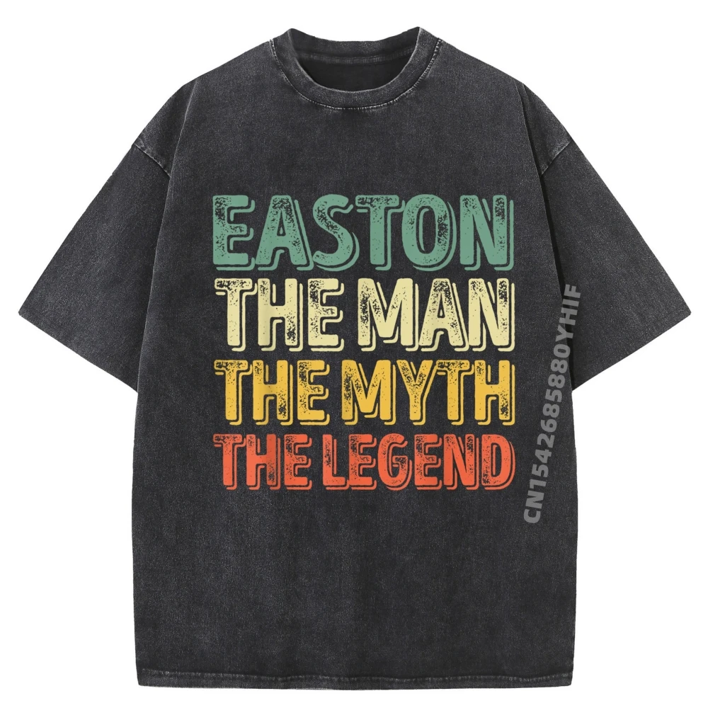 

Easton The Man The Myth The Legend First Name Easton Mens Clothing SOFT Washed Short Sleeve T-Shirt Fashion Clothes