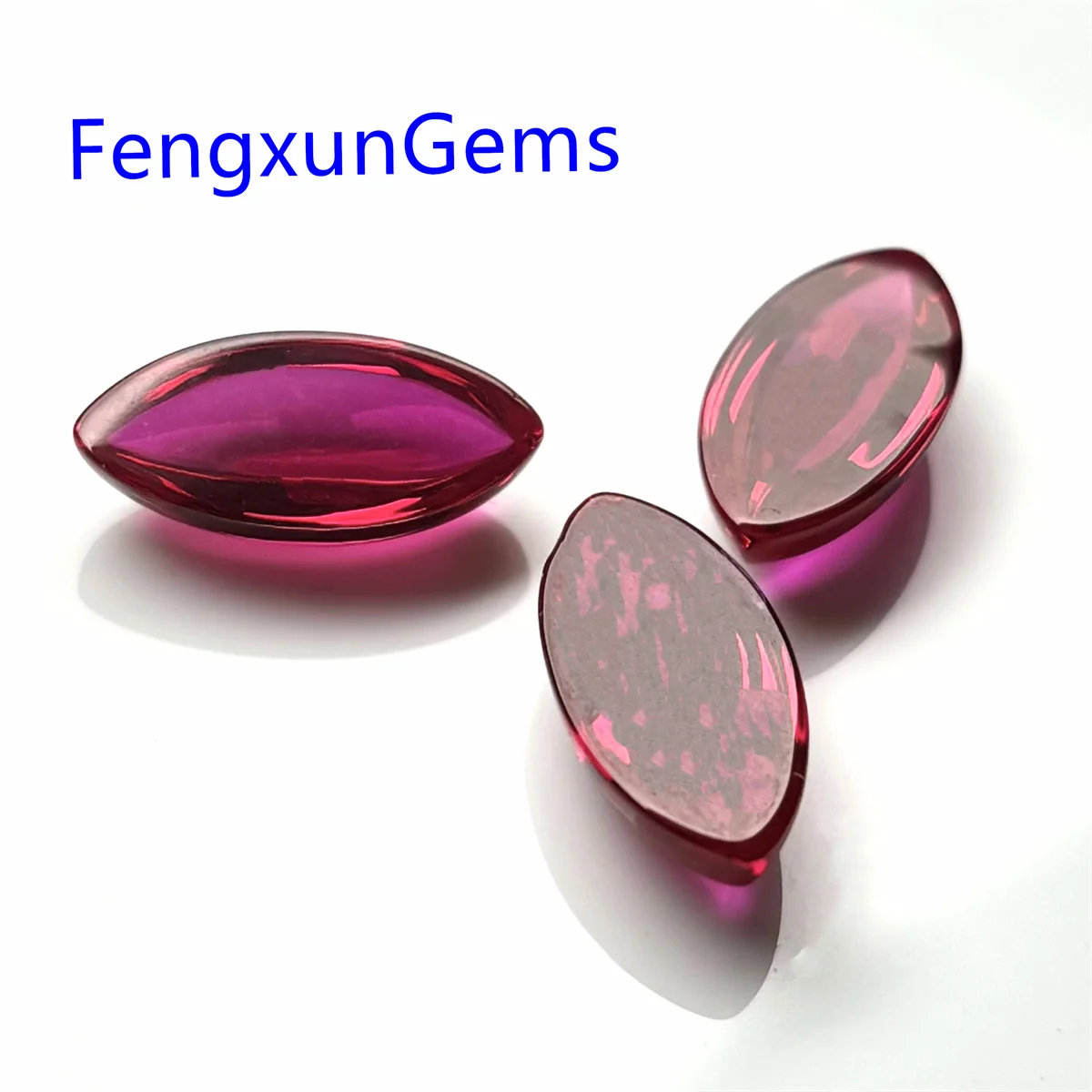 Maquise Cabochon 2x4~8x16mm 1/5pcs Pigeon Blood Red Ruby Loose Synthetic 5# CorundumBeads High Quality For Jewelry Accessory