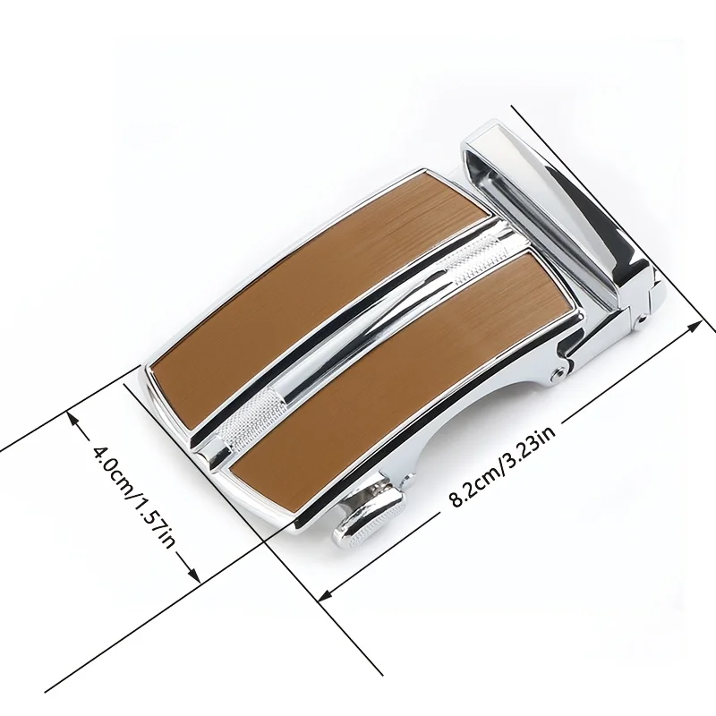 Belt Buckle Business No-Hole Ratchet Design for 3.5cm Wide Belts Suitable for Formal Occasions Perfect Gift for Professionals