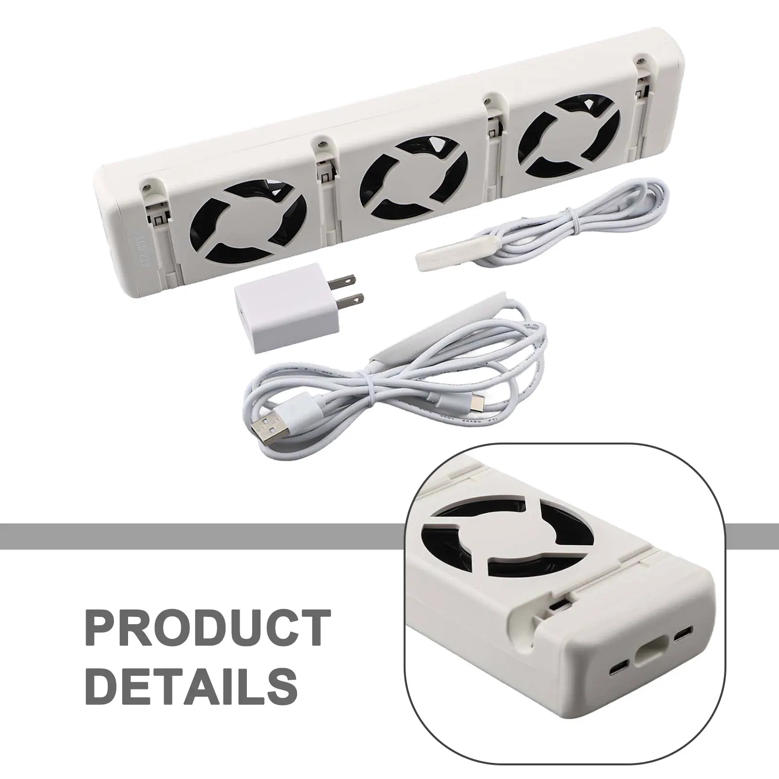 Household 3-fan Smart Radiator Magnetic Fan DC 5V 0.2A Smart Radiator Fans US Set Temperature AirConditioners Accessories