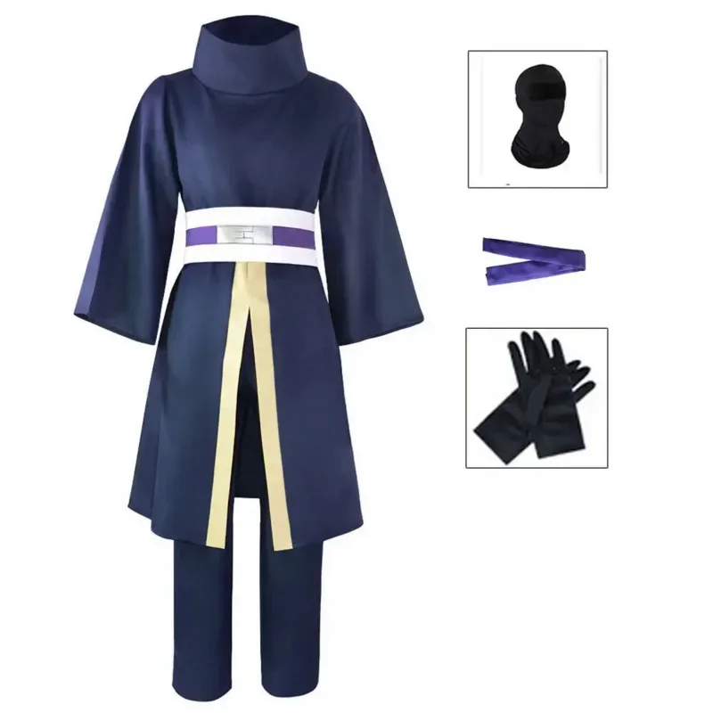 Anime Uchiha Obito przebranie na karnawał peruka mężczyźni kobiety mundurki bojowe szaty kimono spodnie nakrycie głowy maska garnitur Halloween strój unisex