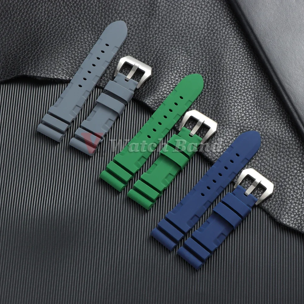 22mm 24mm 26mm Gummi-Uhrenarmband für Panerai Silikonarmband für SUBMERSIBLE PAM441/351/111 Uhrenband Armband Weiche Sportbänder – Detail 7