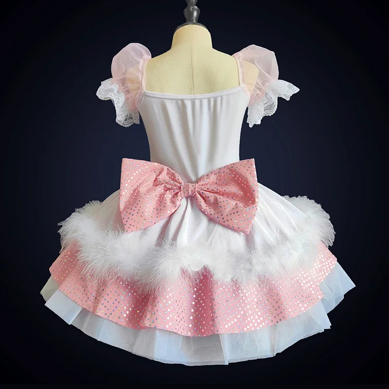 Rosa Ballett kleid Mädchen Kinder profession elle Ballett Tutu Kind Leistung Kleidung Trikot Ballerina Tanz niedlichen Prinzessin Kleid