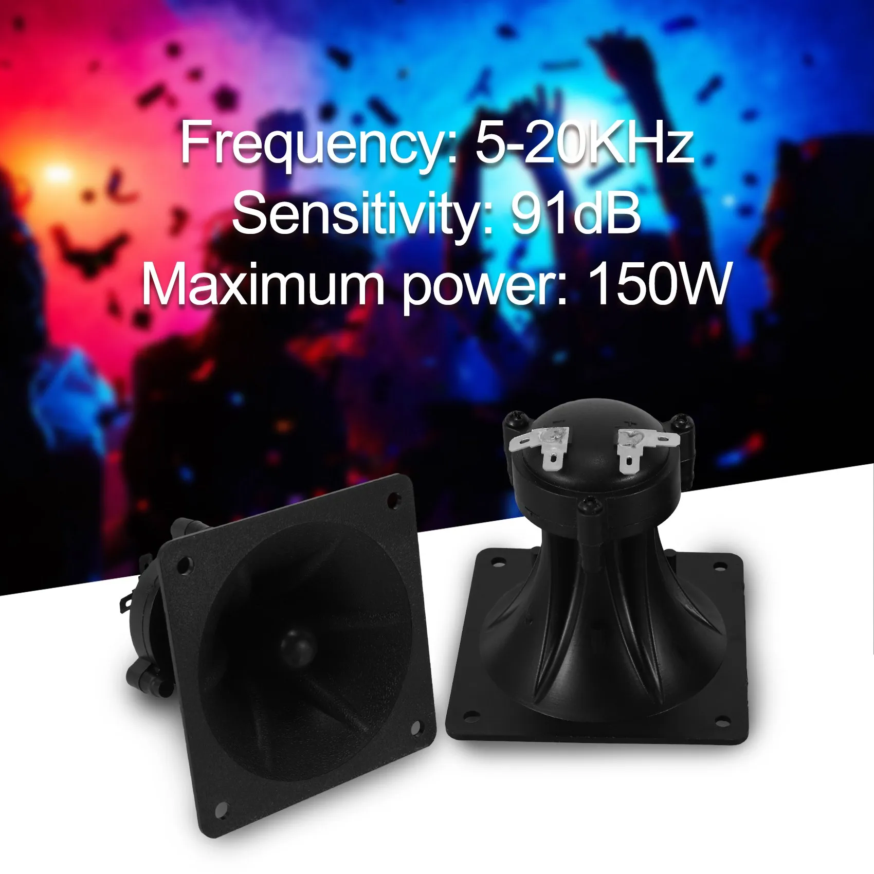 2Pc Tweeters Piezoelectric Tweeter Loudspeaker Ceramic Buzzer Treble Square Audio Speaker