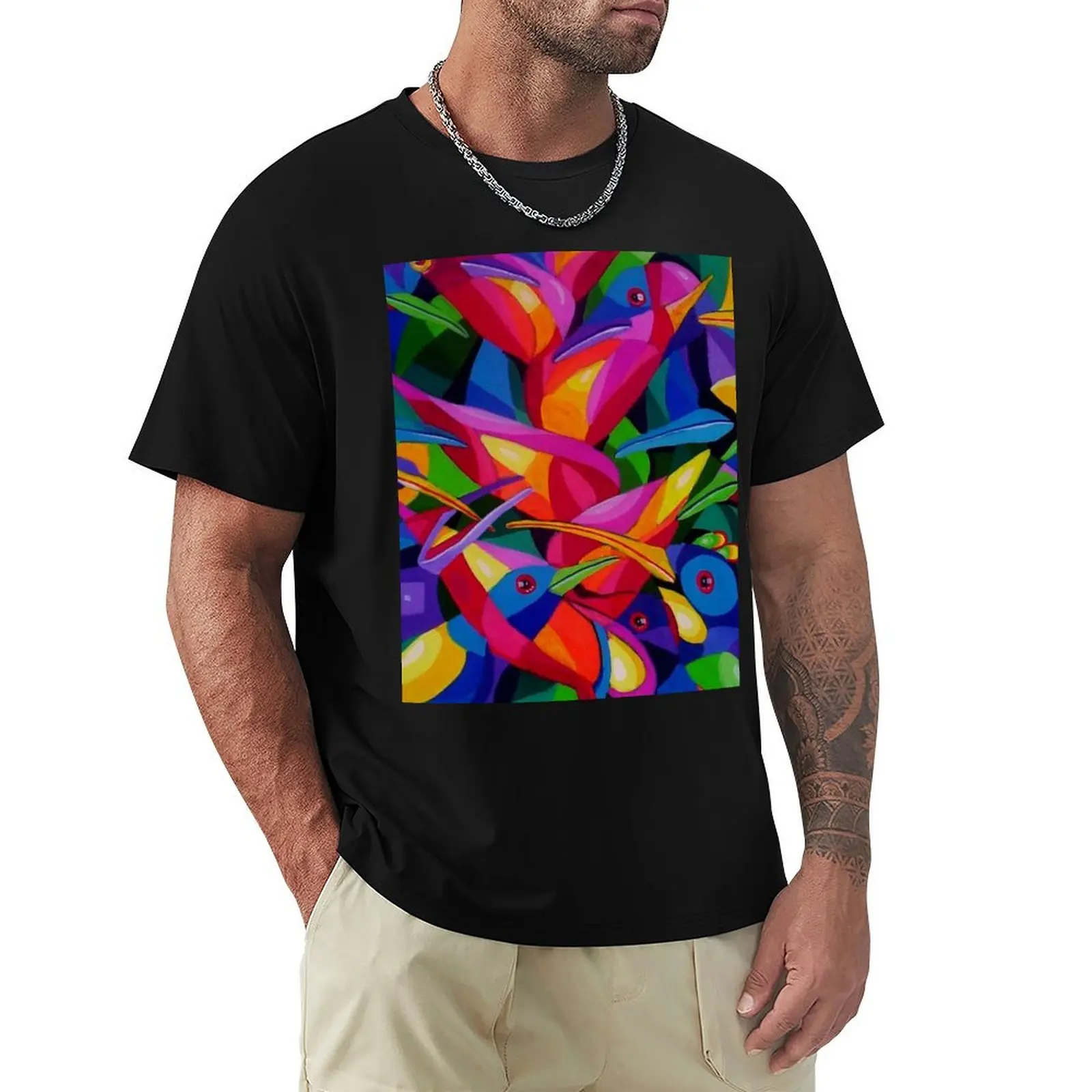 Flying Rainbows part 1 T-Shirt Anti-Fade Casual Tee Shirt