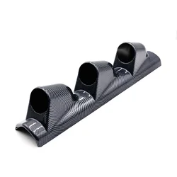 YOMI 52mm Universal 3 Hole Left Hand Drive Auto Car A Pillar Carbon Fiber Triple Gauge Holder Gauge Pod Auto Car Meter