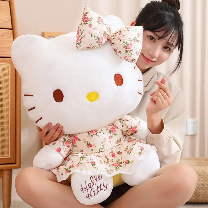 60CM Sanrio Hello Kitty Plush Toy Kawaii Plushie Stuffed Plush Animals Doll Pillow Anime Home Deco Kid Birthday Xmas Gift Girl