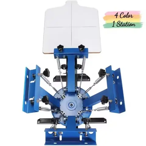 4 Color 1 Station Silk Screening Screenprint Press NS-401 Screen Printing Machine High Quality Screen Printer Machine