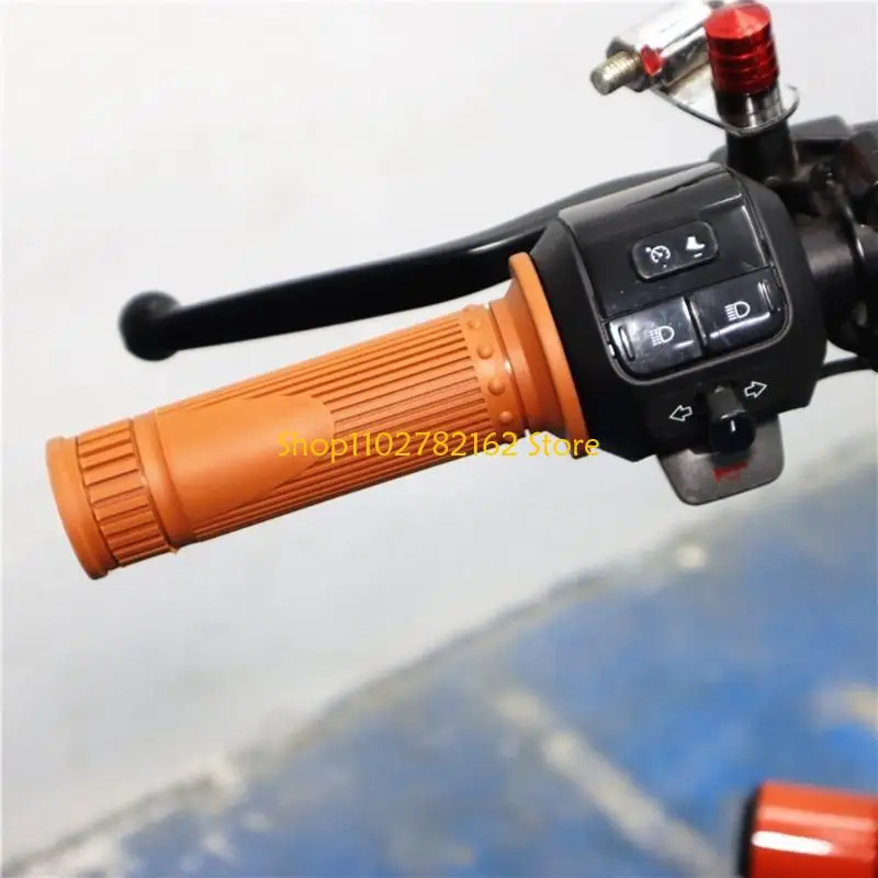 

547B Motorcycle Grips Non-Slip Rubber Bar End Thruster Grip 7/8" 22mm Motorcycle Comfort Hand Handlebar Grip Replacement