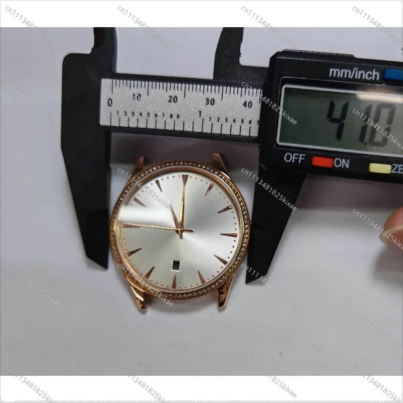 For Watch Accessories, Rose Gold Steel Case 41 Diameter Sapphire Mirror 9.MM Thick for 9015 Movement